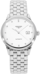 Longines Flagship Biały/Stal Ø30 mm L4.374.4.87.6
