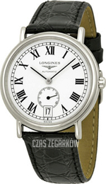 Longines Presences Biały/Skóra Ø34.5 mm L4.804.4.11.2