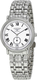 Longines Presences Biały/Stal Ø34.5 mm L4.804.4.11.6