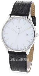 Longines Grande Classique Biały/Skóra Ø38.5 mm L4.859.4.12.2