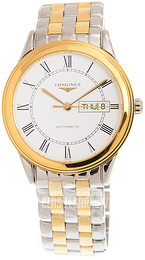 Longines Flagship Biały/Stal w odcieniu złota Ø38.5 mm L4.899.3.21.7