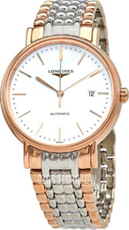 Longines Presence Biały/Stal w kolorze różowego złota Ø40 mm L4.922.1.12.7