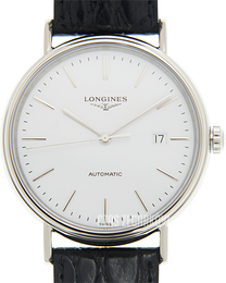 Longines Presence Biały/Skóra Ø40 mm L4.922.4.12.2