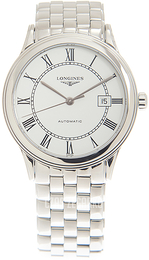 Longines Flagship Biały/Stal Ø40 mm L4.984.4.21.6