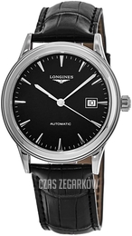 Longines Flagship Czarny/Skóra Ø40 mm L4.984.4.52.2