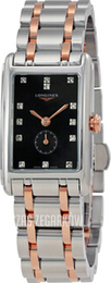 Longines DolceVita Czarny/Stal w kolorze różowego złota L5.255.5.57.7
