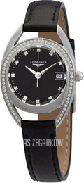 Longines Equestrian Czarny/Skóra Ø26 mm L6.136.0.57.0