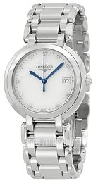 Longines PrimaLuna Biały/Stal Ø34 mm L8.114.4.87.6