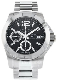 Longines Conquest Czarny/Stal Ø41 mm L3.662.4.56.6