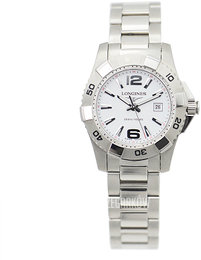 Longines HydroConquest Ladies Biały/Stal Ø29 mm L3.247.4.16.6