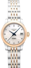 Longines Record Biały/18 karatowe różowe złoto Ø26 mm L2.320.5.87.7