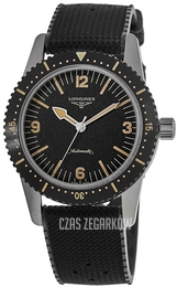 Longines Heritage Czarny/Guma Ø42 mm L2.822.4.56.9