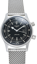 Longines Heritage Czarny/Stal Ø36 mm L3.374.4.50.6