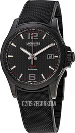 Longines Conquest V.H.P. Czarny/Guma Ø43 mm L3.726.2.66.9
