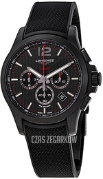Longines Conquest V.H.P. Czarny/Guma Ø44 mm L3.727.2.56.9