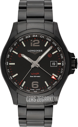 Longines Conquest V.H.P. Czarny/Stal Ø43 mm L3.728.2.56.6