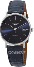 Longines Elegant Niebieski/Skóra Ø37 mm L4.810.4.92.2