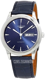 Longines Flagship Niebieski/Skóra Ø38.5 mm L4.899.4.92.2