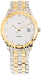 Longines Flagship Biały/Stal w odcieniu złota Ø38.5 mm L4.974.3.27.7