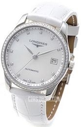 Longines Master Biały/Skóra Ø36 mm L2.518.0.87.3