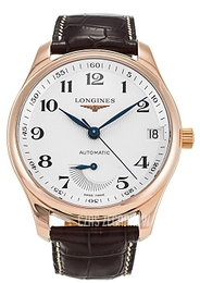 Longines Master Srebrny/Skóra Ø42 mm L2.666.8.78.3