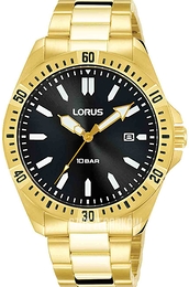 Lorus Classic Czarny/Stal w odcieniu złota Ø40 mm RH918NX9