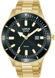 Lorus Sports Czarny/Stal w odcieniu złota Ø43 mm RX308AX9