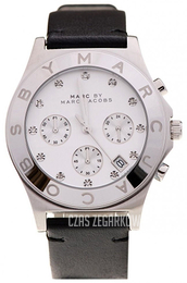 Marc by Marc Jacobs Blade Srebrny/Skóra Ø40 mm MBM1189
