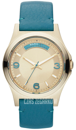 Marc by Marc Jacobs Baby Dave Żółte złoto/Skóra Ø40 mm MBM1263