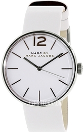 Marc by Marc Jacobs Dress Biały/Skóra Ø36 mm MBM1361