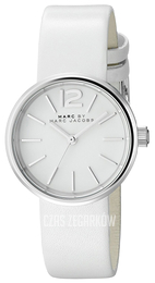 Marc by Marc Jacobs Dress Biały/Skóra Ø26 mm MBM1367