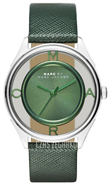 Marc by Marc Jacobs Dress Zielony/Skóra Ø41 mm MBM1378