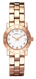 Marc by Marc Jacobs Amy Biały/Stal w kolorze różowego złota Ø26 mm MBM3078