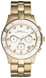 Marc by Marc Jacobs Blade Biały/Stal w odcieniu złota Ø40 mm MBM3081