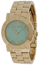 Marc by Marc Jacobs Amy Niebieski/Stal w odcieniu złota Ø36 mm MBM3301