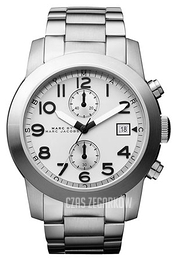 Marc by Marc Jacobs Larry Chronograph Biały/Stal Ø46 mm MBM5030