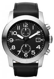 Marc by Marc Jacobs Larry Chronograph Czarny/Skóra Ø46 mm MBM5033