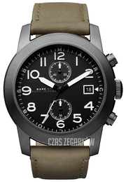 Marc by Marc Jacobs Larry Czarny/Skóra Ø45 mm MBM5034