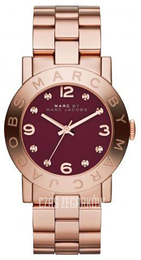 Marc by Marc Jacobs Amy Purpurowy/Stal w kolorze różowego złota Ø36 mm MBM8616