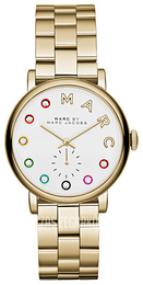 Marc by Marc Jacobs Baker Biały/Stal w odcieniu złota Ø38 mm MBM8664