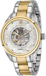 Maserati Traguardo Srebrny/Stal w odcieniu złota Ø45 mm R8823112003