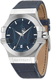 Maserati Potenza Niebieski/Skóra Ø42 mm R8851108015