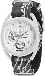 Maserati Trimarano Biały/Skóra Ø41 mm R8851132002
