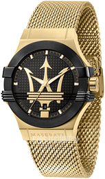 Maserati Potenza Czarny/Stal w odcieniu złota Ø42 mm R8853108006