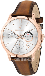 Maserati Ricordo Srebrny/Skóra Ø42 mm R8871633002