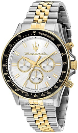 Maserati Sfida Srebrny/Stal w odcieniu złota Ø44 mm R8873640024