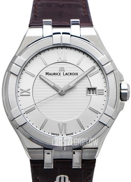 Maurice Lacroix Aikon Quartz Srebrny/Skóra Ø42 mm AI1008-SS001-130-1