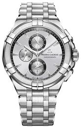 Maurice Lacroix Aikon Quartz Chronograph Srebrny/Stal Ø44 mm AI1018-SS002-130-1