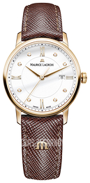 Maurice Lacroix Eliros Date Ladies Biały/Skóra Ø30 mm EL1094-PVP01-150-1