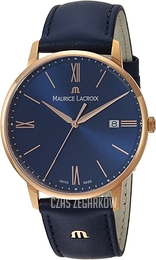 Maurice Lacroix Eliros Date Niebieski/Skóra Ø40 mm EL1118-PVP01-411-1